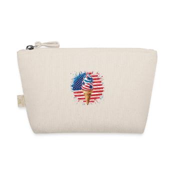 Patriotische amerikanische Flagge Eiscreme-Tüte - Bio-Täschchen - Natur - Vorne