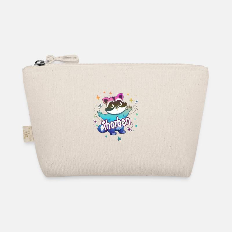 THORBEN - Beau prénom de garçon avec un raton laveur mignon Trousse biologique