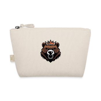 Bear Head Crown - Organic Pouch - nature - Front