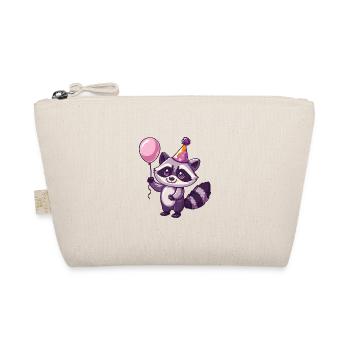 Raccoon Birthday Baby - Organic Pouch - nature - Front