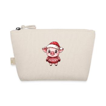 Pig Christmas Comic - Organic Pouch - nature - Front