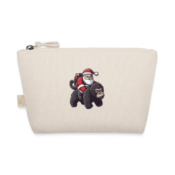 Gorilla Weihnachtsmann - Bio-Täschchen - Natur - Vorne