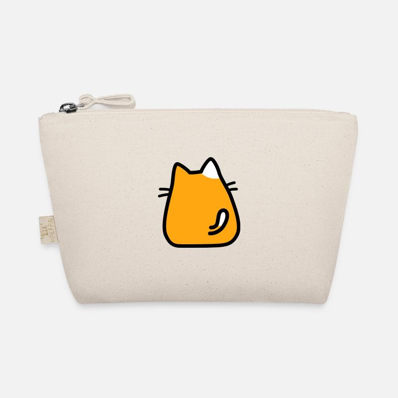 Chat de dessin animé orange mignon de dos - Adorable Trousse biologique