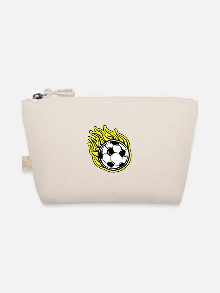 Football Flame Fire - Organic Pouch - nature - Front
