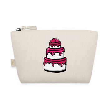 Idée cadeau gâteau de mariage rose - coeurs - Trousse biologique - nature - Devant