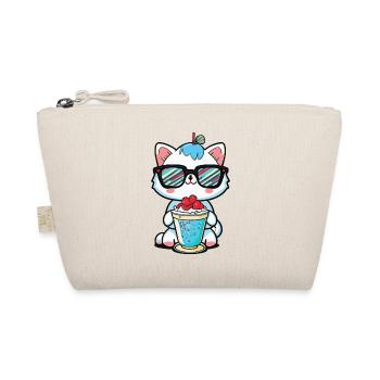 Fancy cat: sunglasses and cocktail - Organic Pouch - nature - Front