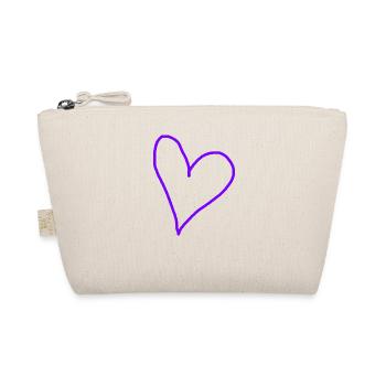 Coeur violet idée cadeau violet amour amoureux - Trousse biologique - nature - Devant