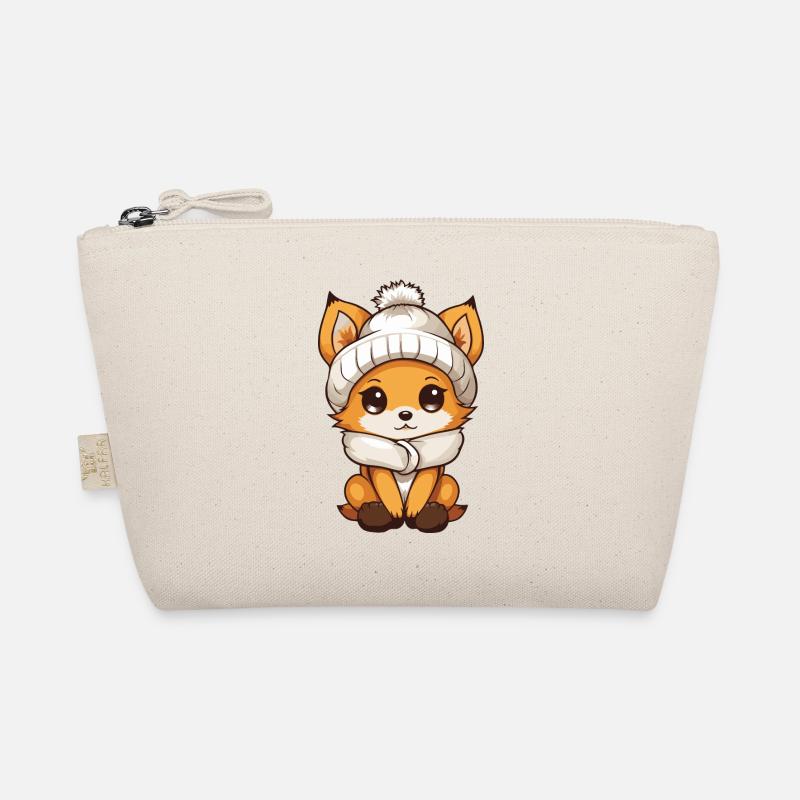 Fuchs Winter Comic Bio-Täschchen