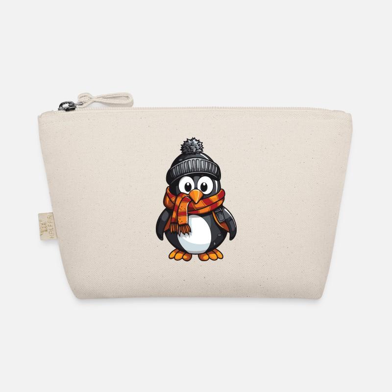 Pinguin Winter Comic Bio-Täschchen