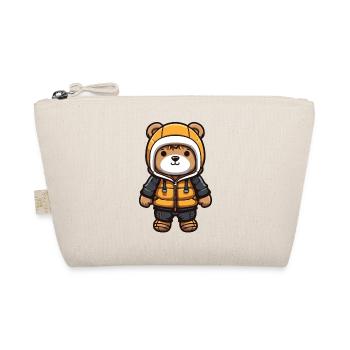 Bear Comic Winter - Organic Pouch - nature - Front
