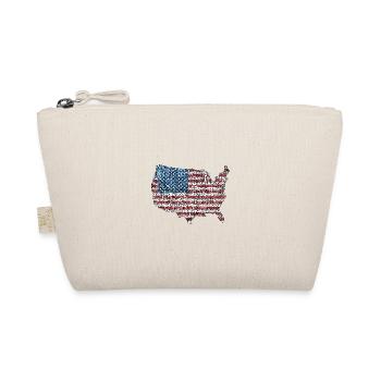 Patriotisches Puzzle Flagge Amerikanischer Stolz - Bio-Täschchen - Natur - Vorne