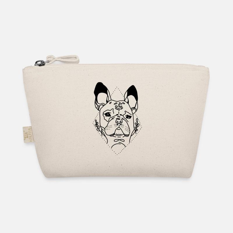 Mops Hund Pug - Bio-Täschchen - Natur
