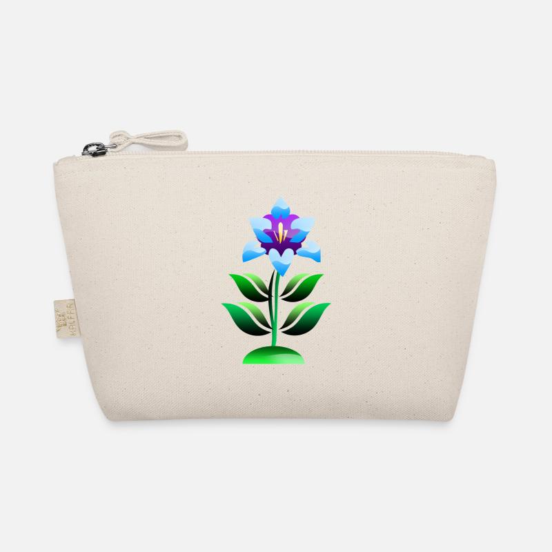 Flower Purple and Blue Organic Pouch