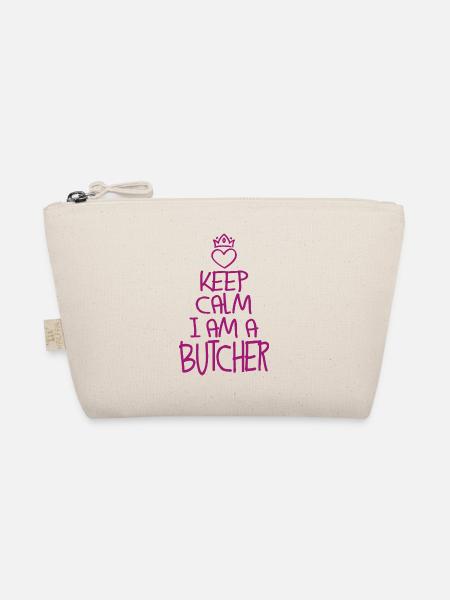 Keep Calm Metzger cool Metzger Geschenk - Bio-Täschchen - Natur