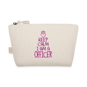 Keep Calm Offizier cool Offizier Geschenk - Bio-Täschchen - Natur - Vorne