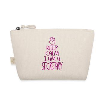 Keep Calm Sekretär cool Sekretär Geschenk - Bio-Täschchen - Natur - Vorne