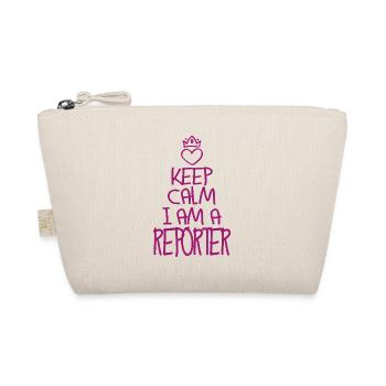 Keep Calm Reporter cool Reporter Geschenk - Bio-Täschchen - Natur - Vorne