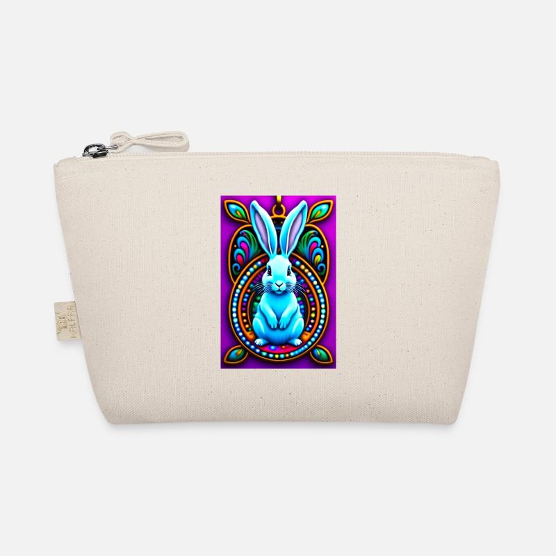 Psychedelic Easter Bunny - Organic Pouch - nature