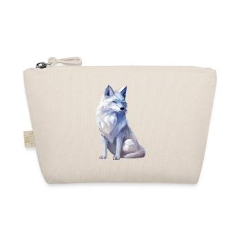Polarfuchs im Polygon Stil - Bio-Täschchen - Natur - Vorne