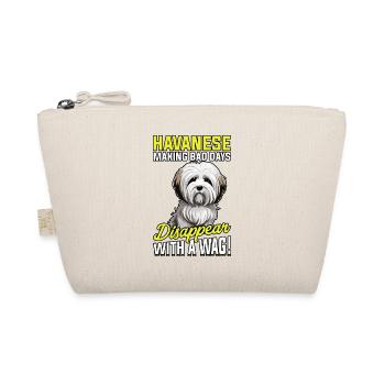 Havanese making bad days disappear with a wag - Organic Pouch - nature - Front
