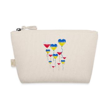 Poland: Solidarity and a heart for Ukraine - Organic Pouch - nature - Front