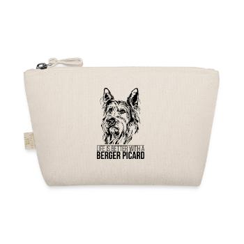 BERGER PICARD la vie est meilleure Hundespruch Hunde - Trousse biologique - nature - Devant