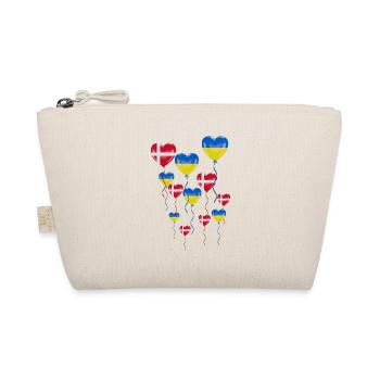 Denmark Solidarity and a heart for Ukraine - Organic Pouch - nature - Front