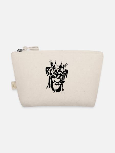 German Hunting Terrier Krone Dog Dogs Wilsigns - Organic Pouch - nature - Front