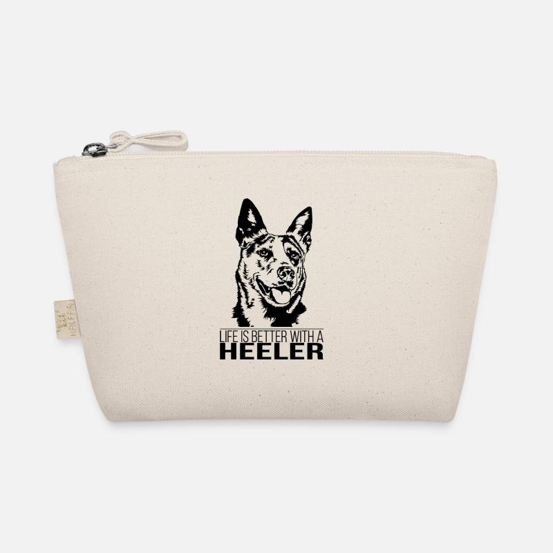 Heeler Life is better Hunde Spruch Wilsigns Bio-Täschchen