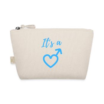 Baby Announcement Pregnancy - Boy - Surprise - Organic Pouch - nature - Front