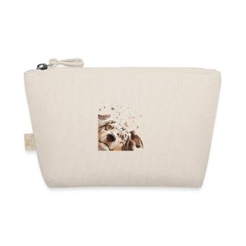 Dog Curious Australian Shepherd Dog - Organic Pouch - nature - Front