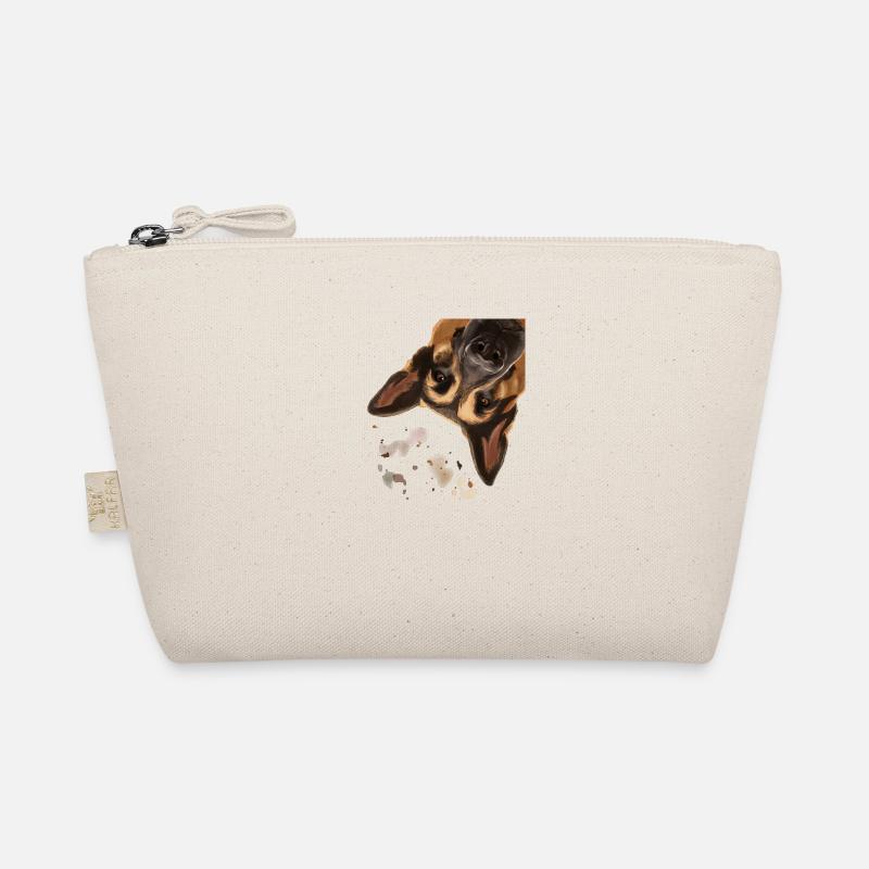 Curious German Shepherd Dog Organic Pouch