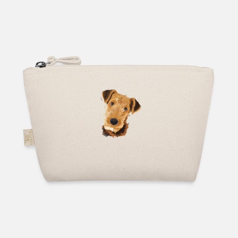 Airedale Terrier Hund - Bio-Täschchen - Natur