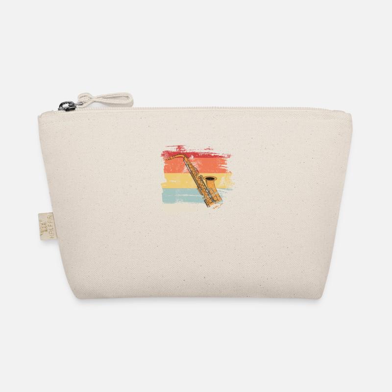 Retro Saxophon Organic Pouch