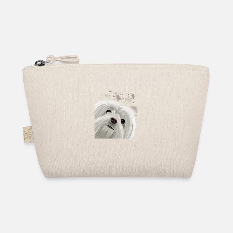 Curious Maltese Dog Organic Pouch
