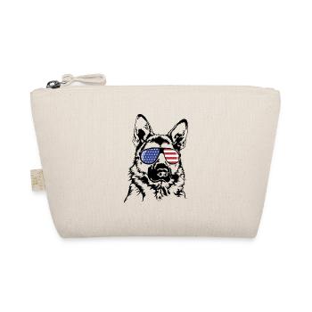GERMAN SHEPHERD America Flag Wilsigns - Organic Pouch - nature - Front