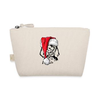 Santa Wirehaired Vizsla Christmas Dogs Wilsigns - Organic Pouch - nature - Front