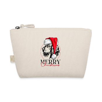 Santa Gordon Setter Merry Christmas Dog Wilsigns - Organic Pouch - nature - Front