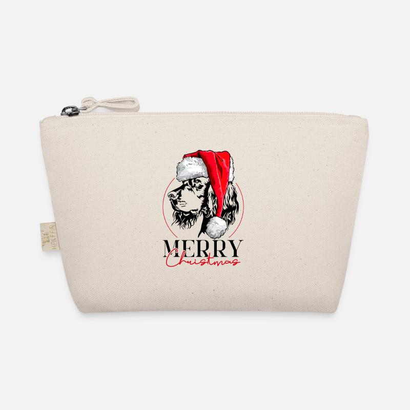 Santa Gordon Setter Merry Christmas Dog Wilsigns Organic Pouch