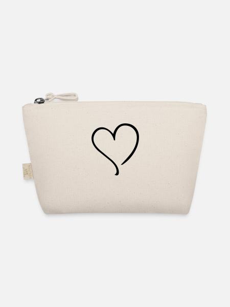 heart - Organic Pouch - nature - Front