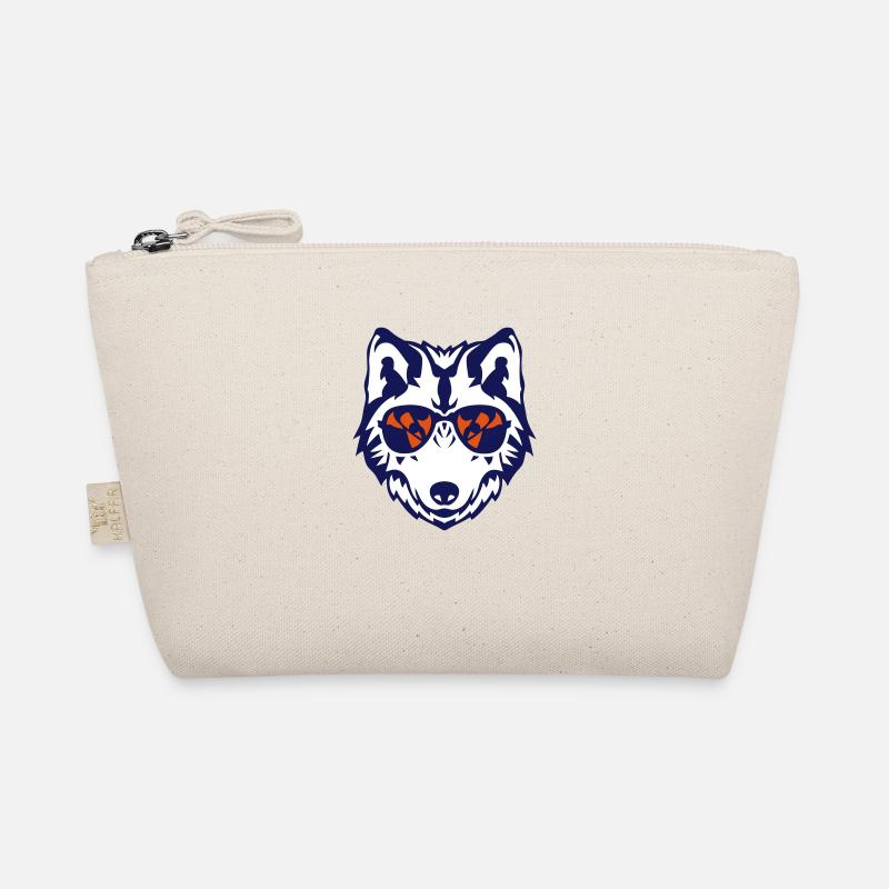 Wolf Sonnenbrille Tier Sonne - Bio-Täschchen - Natur