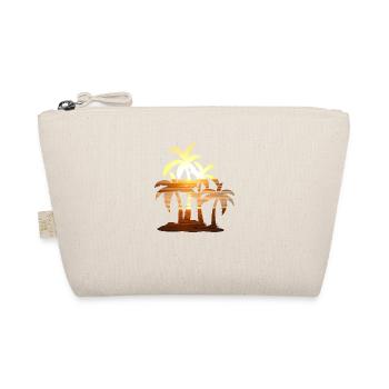 Sonnenuntergang Palmen Sommer - Bio-Täschchen - Natur - Vorne