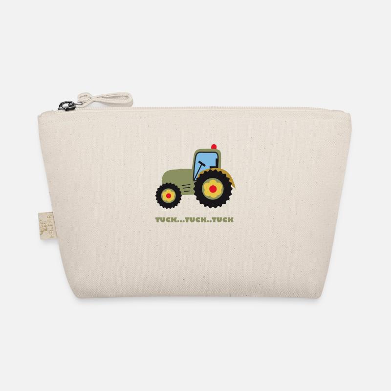 Traktor Geschenk für Traktorfans Kinder - Bio-Täschchen - Natur