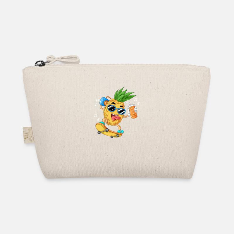 Ananas Skateboard Bio-Täschchen