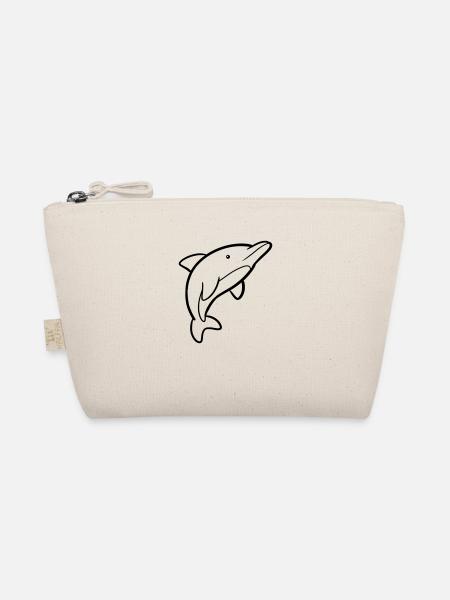 Delfin - Bio-Täschchen - Natur - Vorne