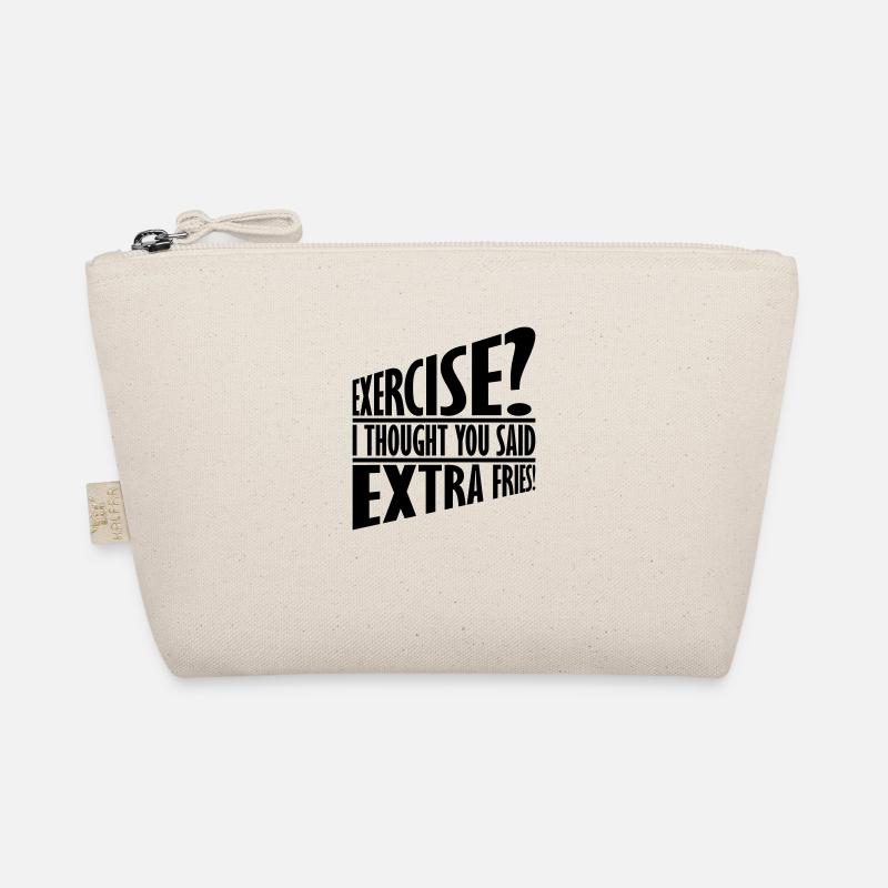 Exercise Extra Fries Quote Organic Pouch