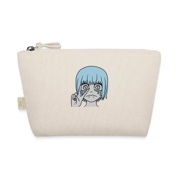 Victory hand sign crying girl - Organic Pouch - nature - Front