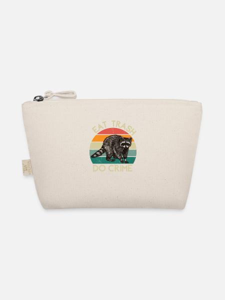 Eat Trash Do Crime | Waschbär Design - Bio-Täschchen - Natur - Vorne