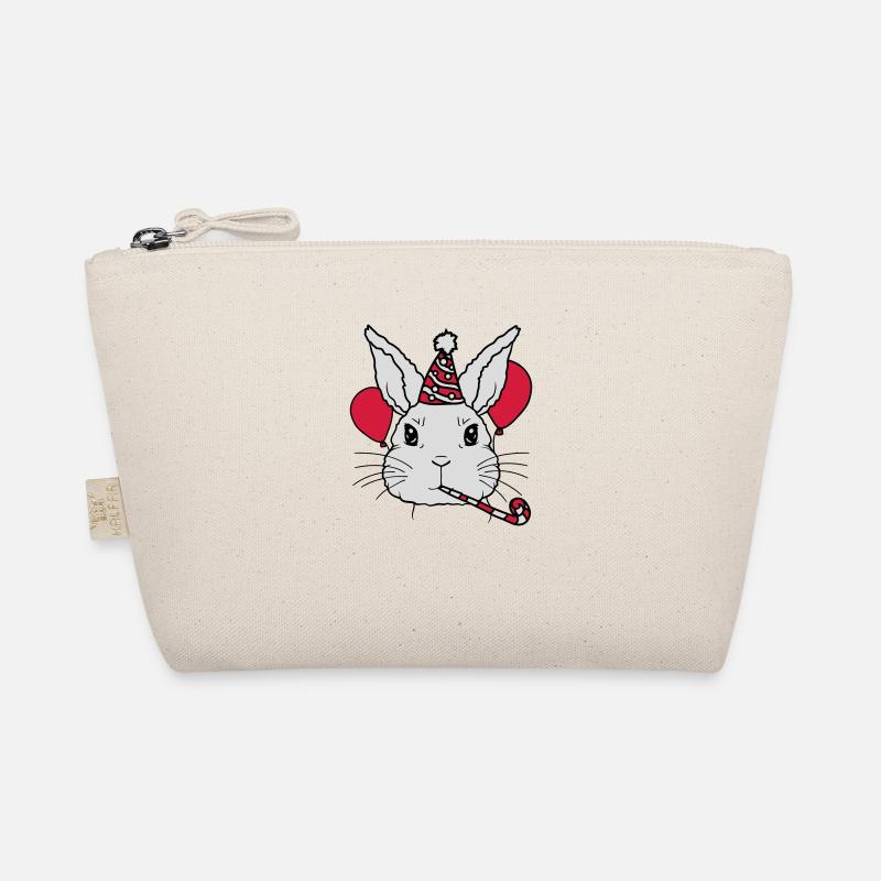 Geburtstagskind Hase Tröte Partyhut Bio-Täschchen