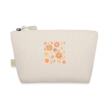 Cute Retro Flowers Pattern - Organic Pouch - nature - Front